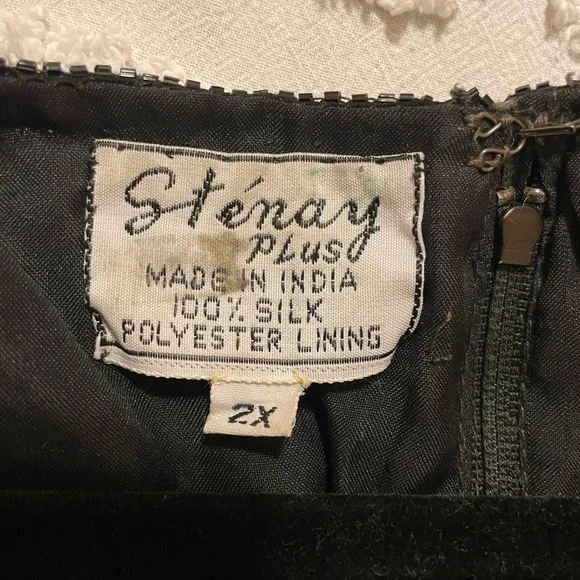 Sténay Plus Size 2X Colorful Sequined & Beaded Silk Top - Picture 5 of 5